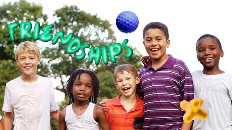 Advertising graphic promoting Trust-funded after-school programs featuring an image of a group of boys soaking wet from playing outside. Advertising graphic promoting Trust-funded after-school programs featuring an image of a group of boys soaking wet from playing outside.