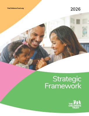 Cover design of the Children's Trust's 2026 Strategic Framework booklet.