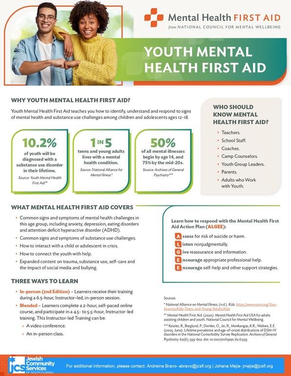 Youth Mental Health First Aid Training - Blended/Virtual (Free) | The ...